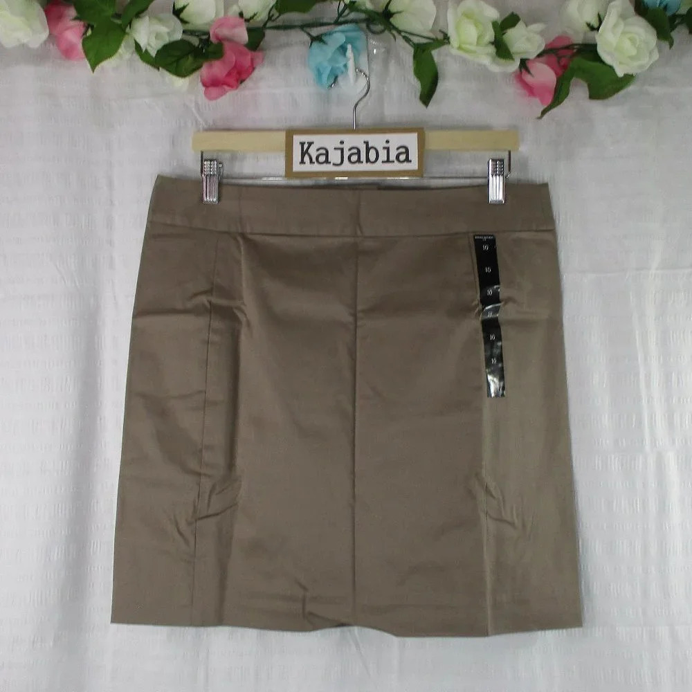 BANANA REPUBLIC A-Line Khaki Skirt NWT Size 10